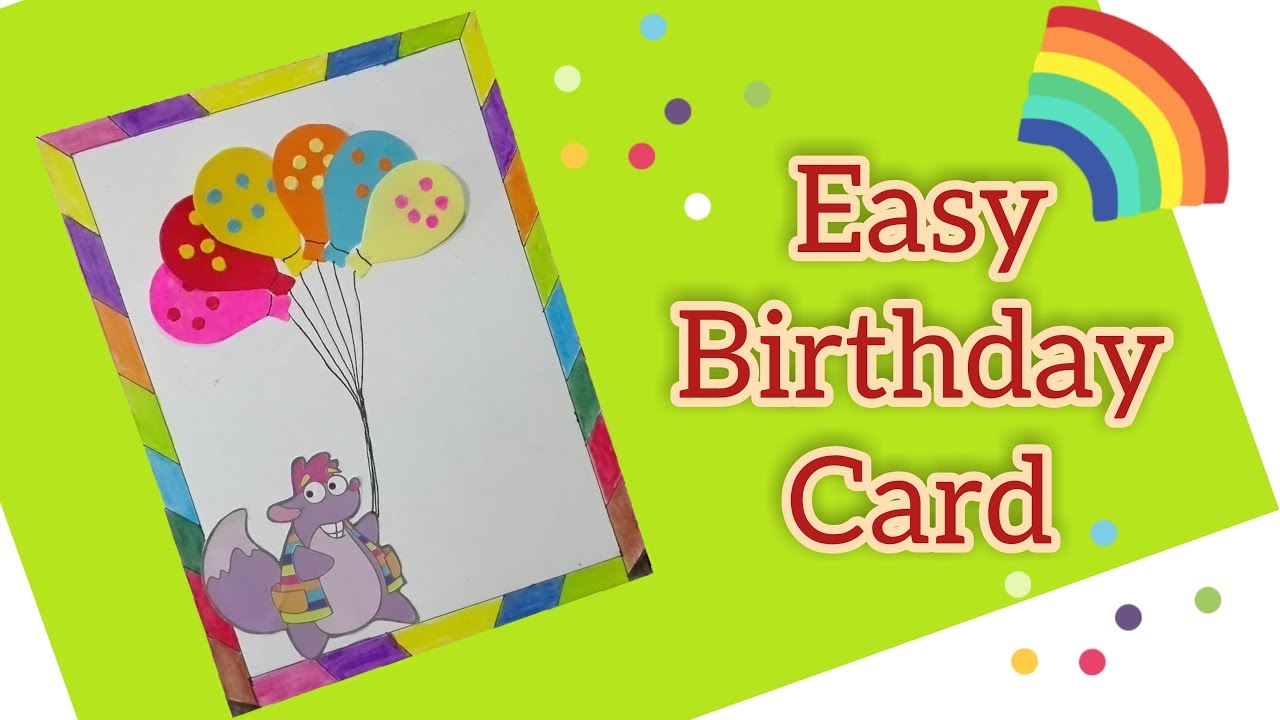 How to make Birthday Card| Birthday Card DIY | Easy Birthday Card - YouTube