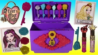 Ever After High Spellbinding Secret CHEST! Royals & Rebels Keys Cards & LIP GLOSS SETS! FUN