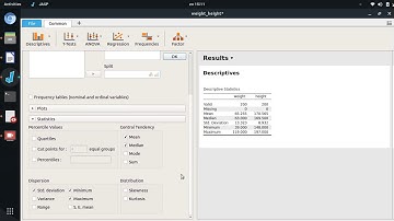 Video 2: Descriptive statistics with JASP