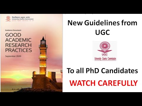 new phd guidelines by ugc