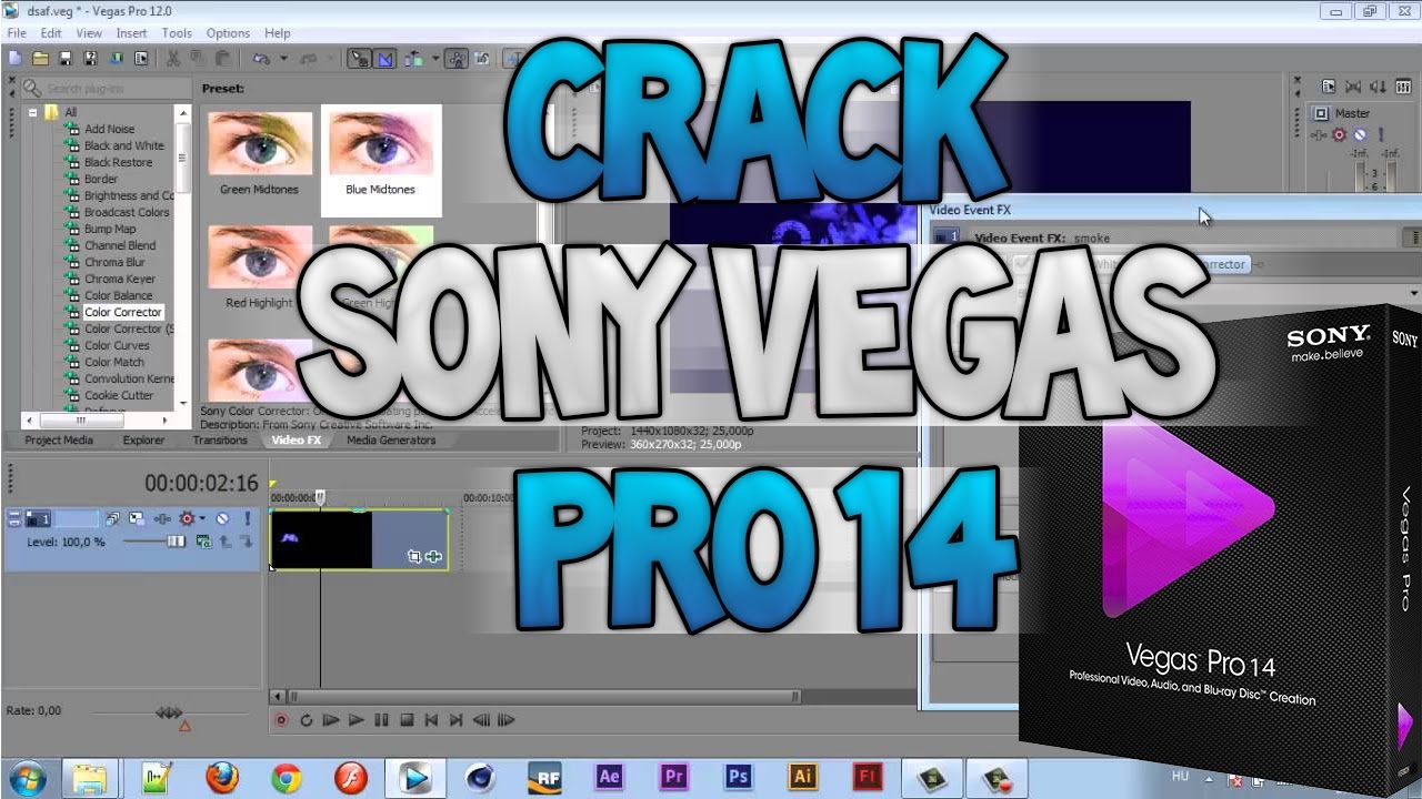 how to crack sony vegas pro 14