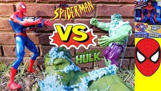 SPIDERMAN VS HULK SILLY STRING WEB TOY for KIDS