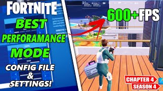 Best Fortnite Chapter 4 Season 4 Performance Mode Settings! (UPDATED Settings)