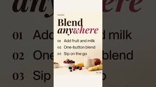 InstaCuppa Portable Blender - Fresh Smoothies Anywhere in 20 Sec