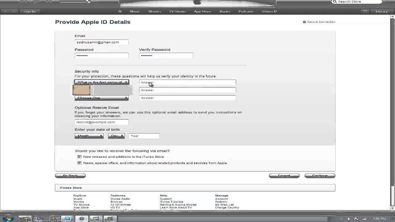 HOW TO CREATE AN APPLE ID WITH OUT CREDIT CARD 2014 YouTube