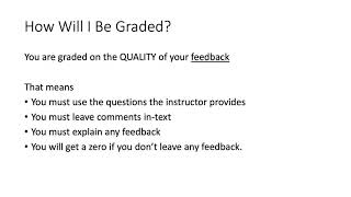 Peer Review in Canvas (For Students)
