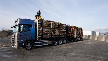 Loading Birch Pulpwood with the New Crane | One close call 🌳