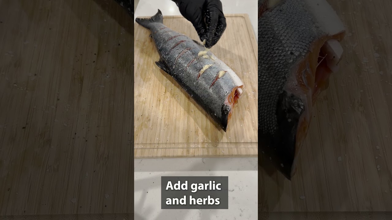 Simple Baked Whole Salmon 