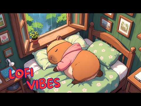 A lazy rainy afternoon with a capybara 🌦️🐾 Gentle lofi to help you relax, rest, and recharge.