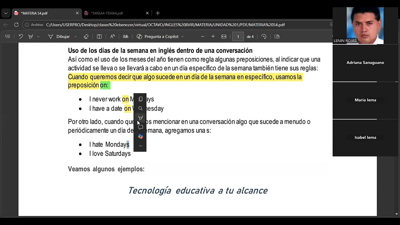 INGLES 8VIR 25 02 2026