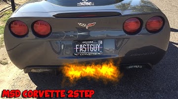 C6 Corvette LS3 Shoots FLAMES! - MSD LS 2-Step Launch Controller