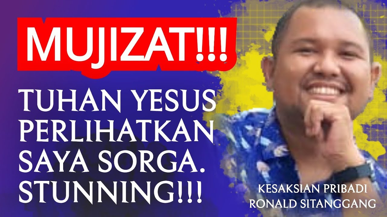 MUJIZAT TUHAN YESUS BAPAK KRISTEN INI MELIHAT DIRINYA TERANGKAT. KESAKSIAN PRIBADI RONALD SITANGGANG