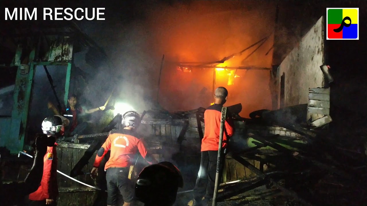 kebakaran di jl.Gerilya Gg H.Rasidi, Rt.34 Kel.Mugirejo,Sungai Pinang, Samarinda