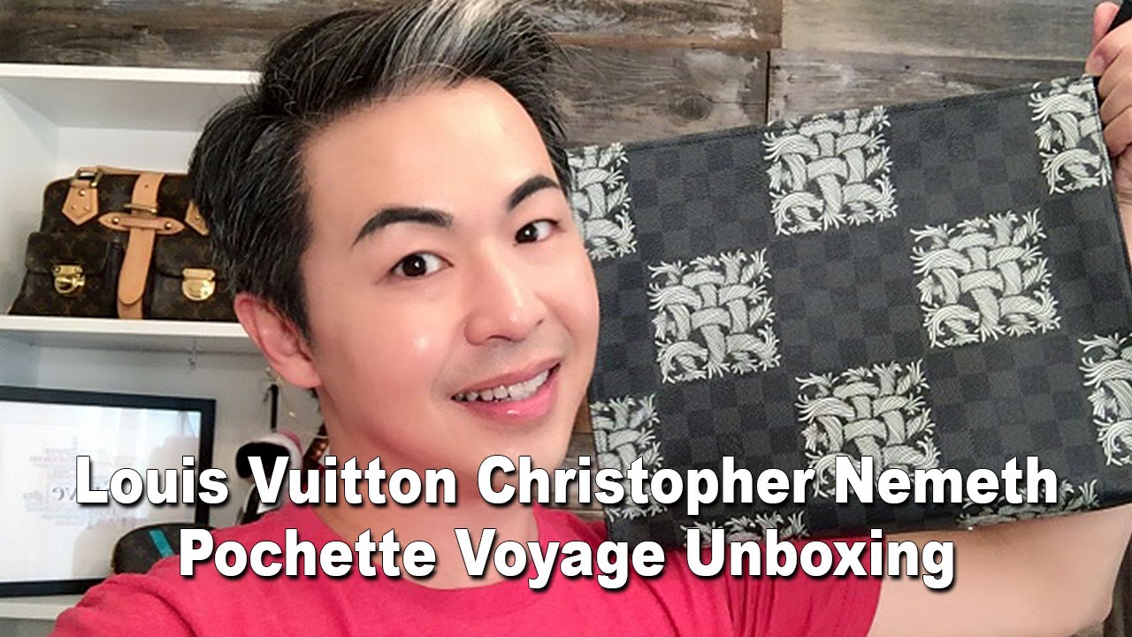 LOUIS VUITTON CHRISTOPHER NEMETH JOUR POCHETTE GM IN DAMIER GRAPHITE -  Still in fashion