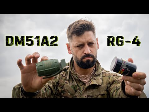 Видео: Известная немецкая граната DM51A2 и странная чехословацкая RG-4
