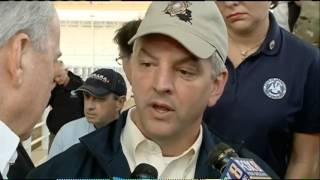 Gov. Edwards speaks to media after touring flood damage in St. Tammany Parish