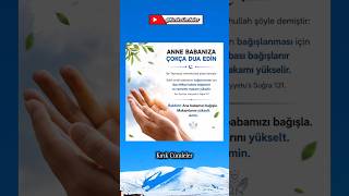 Anne Babaya Dua Etmenin Fazileti🌙 #islam #shorts