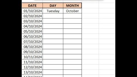 Get the Day and Month from dates in excel #text #excel #exceltips #exceltutorial