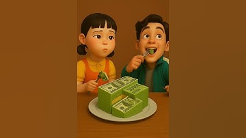 Squid Game Cake Feast 🍰💸 #squidgame  #money  #pixarstyle   #kdramavibes  #aianimation #ai