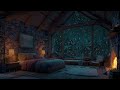 COZY Cabin Fireplace ∣ 3 Hours Deep Sleep Sounds ∣ Winter Ambience & Snowfall ASMR