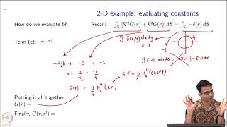 Introduction to green's Function : 2-D example : Evaluating Constants - Part 2