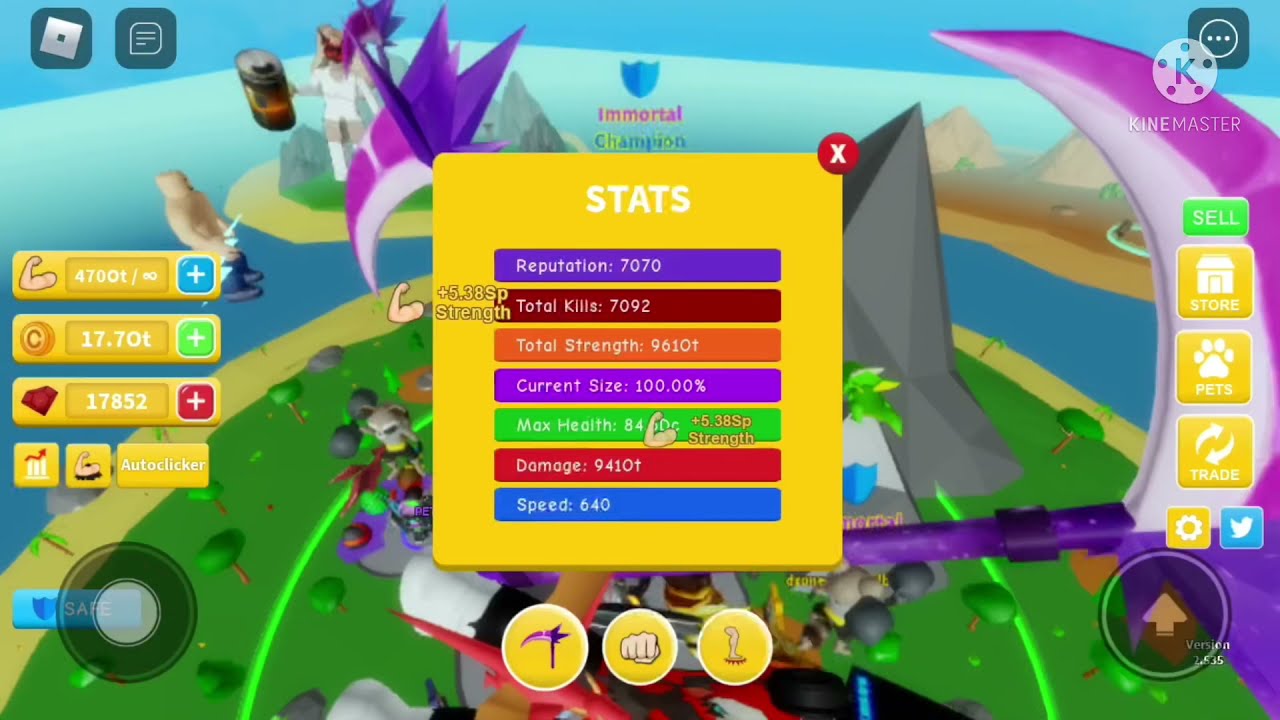 I got champion on workout island