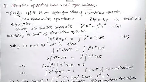 Properties of hermitian operators
