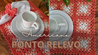Crochet Placemat / Relief Stitch / Step-by-step