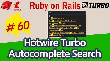 Ruby on Rails #60 Hotwire Turbo Streams Autocomplete Search