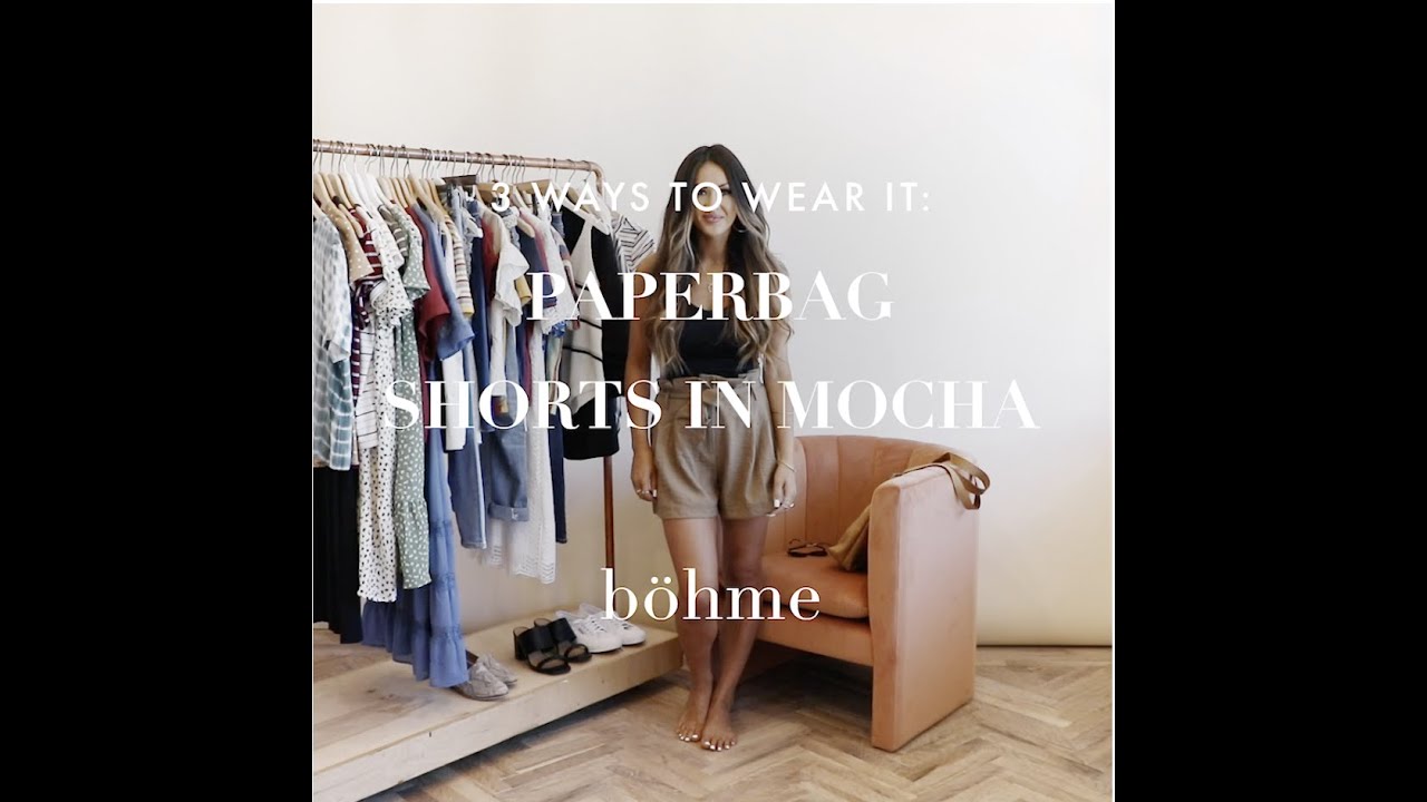3 Ways to Wear It: Paperbag Shorts in Mocha