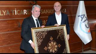Canik Group Yönetim Kurulu Başkanı Murat Canik ve Kemerli iş insanlarından ATSO'ya nezaket ziyareti