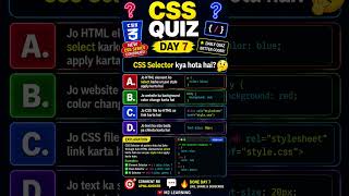 Full 90% of Beginners Don't Know the Real Meaning of CSS Selectors | CSS Quiz Day 7 | M2 Learning web ... Guide