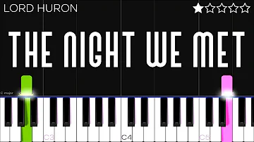 Lord Huron - The Night We Met | EASY Piano Tutorial
