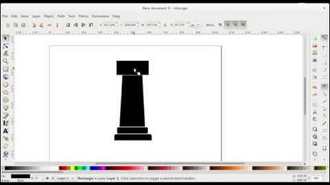 Drawing Rook chess piece in Inkscape
