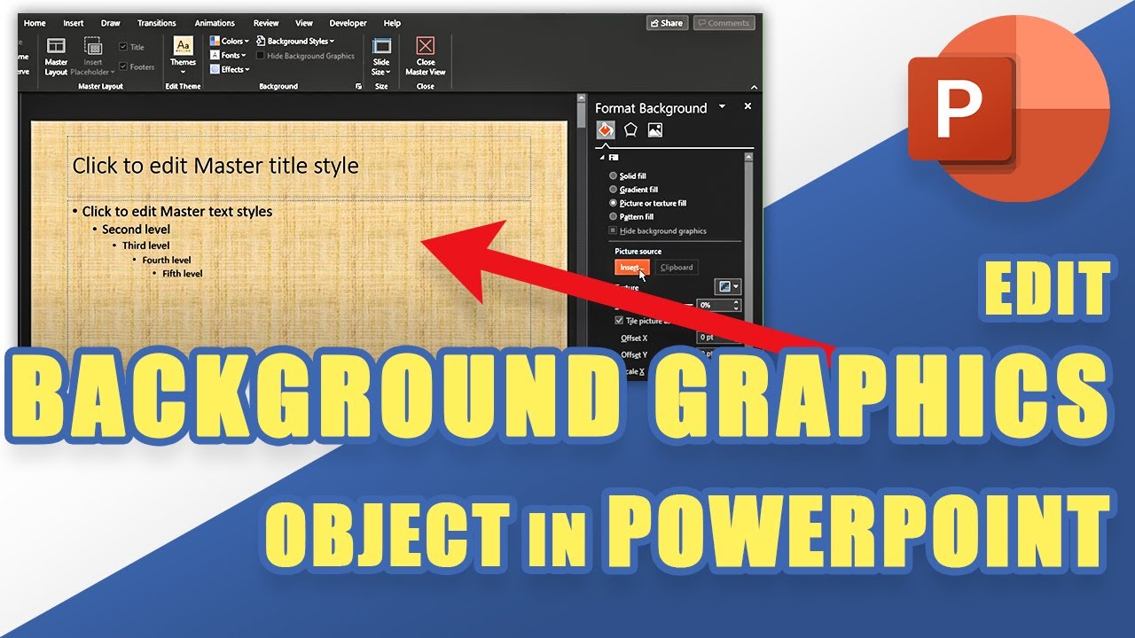 TUTORIAL] How to (Easily) EDIT BACKGROUND GRAPHICS Object in PowerPoint -  YouTube