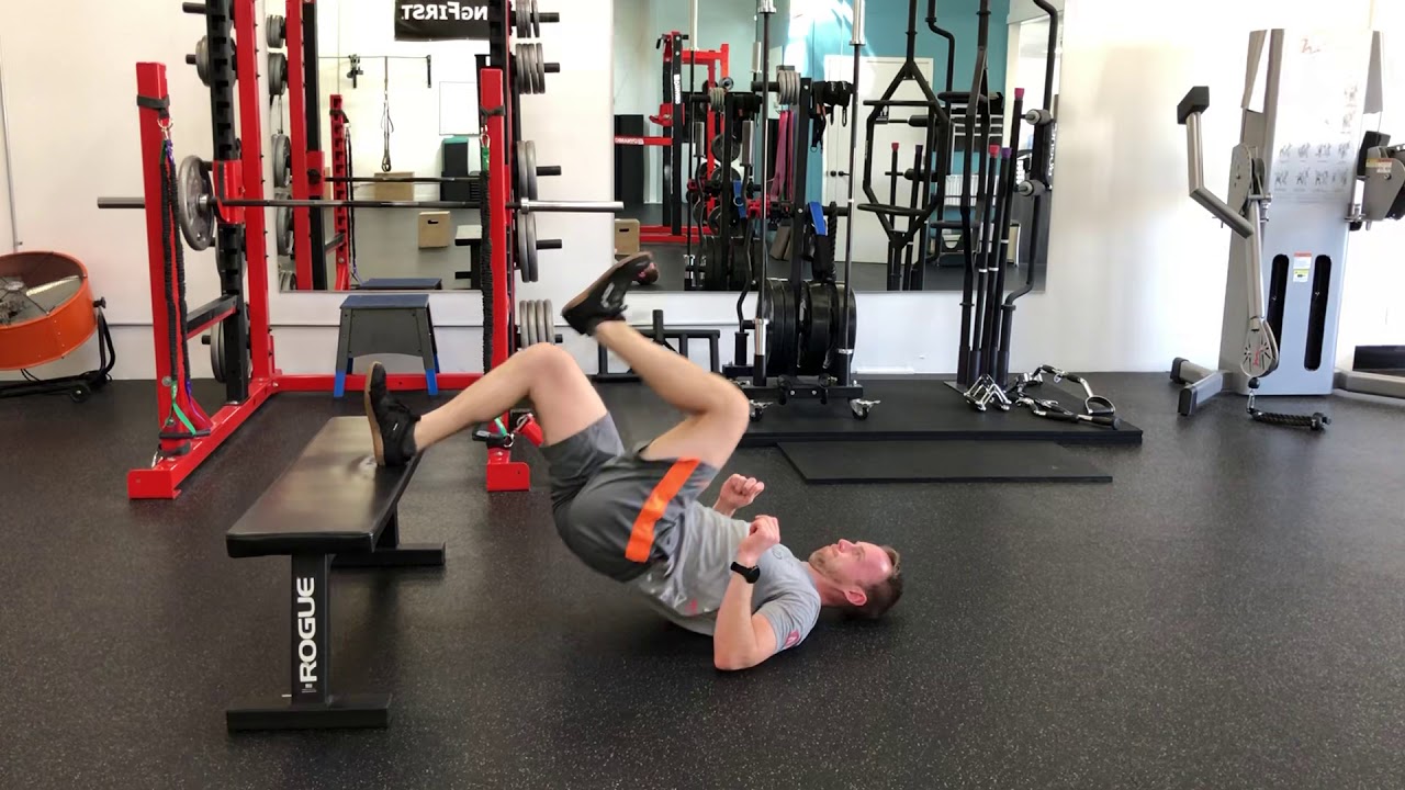 Single Leg Heel Elevated Glute Bridge YouTube