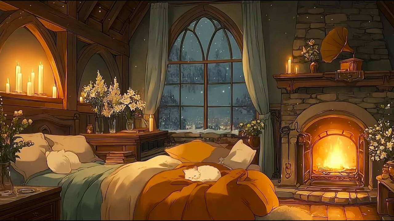 Уютные ночи 40-х | Винтажный джаз, классические эстрадные исполнители и атмосфера у камина