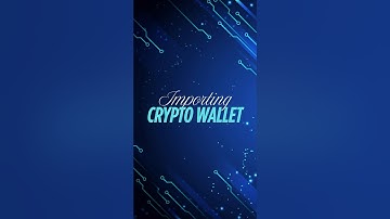 Importing crypto wallet to Metamask