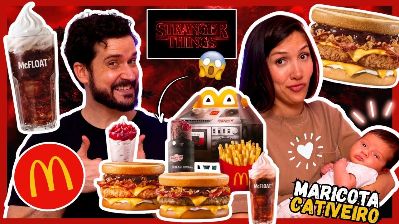 PROVANDO o LANCHE do McDonald’s com STRANGER THINGS l MARAVILHOSO e HORRÍVEL