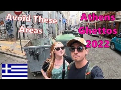 🇬🇷 Let's Walk Around The WORST Neighborhoods In Athens Greece 2022