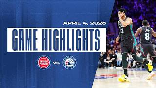 Pistons Lock Up East s Top Seed in Philadelphia Game Highlights 4 04 26