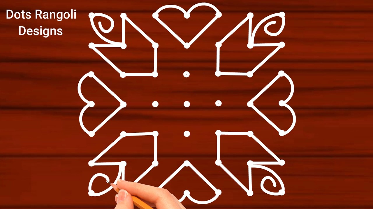 7x7 Dots Ramgoli designs🍀Simple Daily Kolam(5x3x3 dots)🍀Chukkala Muggulu🍀Muggulu Designs🍀Sikku kolam