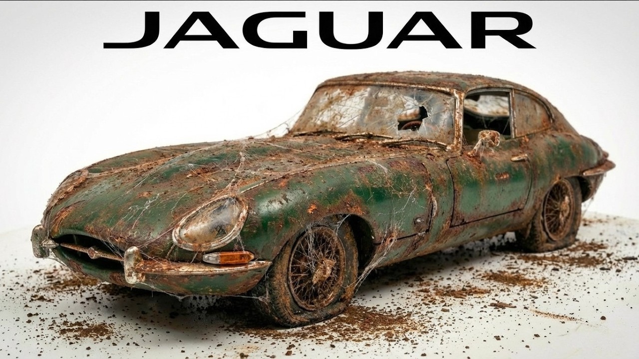 Abandoned 1969 Jaguar E-Type Diecast – Extremely Rusty Full ASMR Restoration