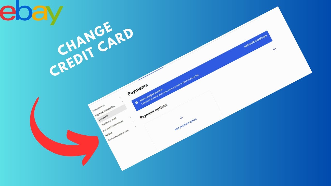 How to change credit card on eBay for buyer - YouTube