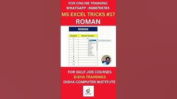 CONVERT NUMBERS TO ROMAN NUMBERS IN EXCEL #shorts #ytshorts @SonyMusicSouthOfficial
