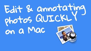 Quickly Editing Photos Using Preview On Mac