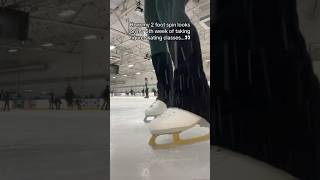 2 Foot Spin Figure Skating Progress💞⛸ #figureskating #figureskater #iceskating