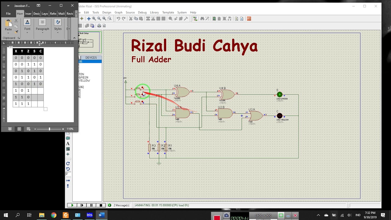 Rangkaian Full Adder - YouTube