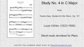 Köhler : Study in C Major, Op. 157, No. 4