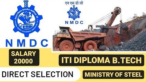 NMDC RECRUITMENT 2021 | PERMANENT JOB | ITI, DIPLOMA, B.TECH |